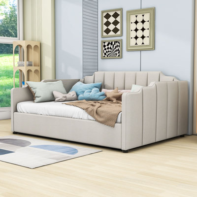 Wooden Upholstered Daybed with Underneath Storage by Latitude Run