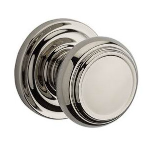 Traditional Privacy Door Knob with Traditional Round Rose Baldwin 