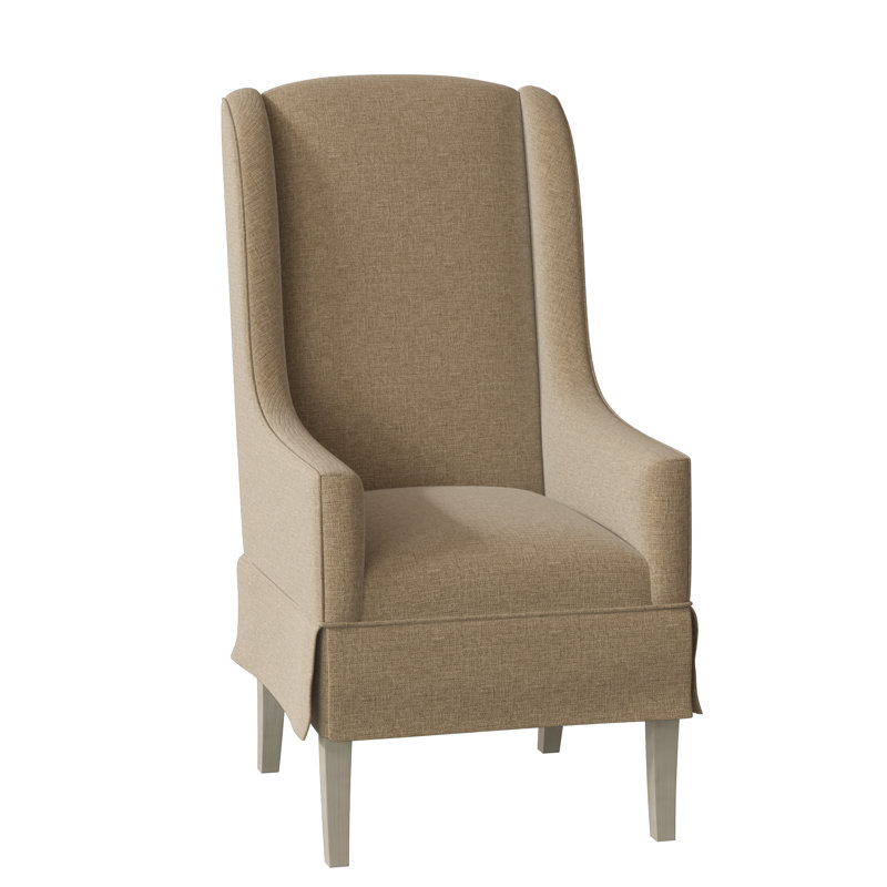Fauteuil à oreilles rembourré Reed, 3162 Paille, Noisette