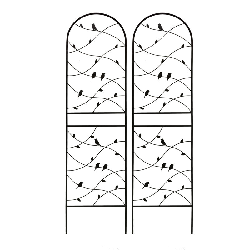 Ensemble de 2 treillis de jardin en métal antirouille 19,7 po pour plantes d'escalade, H 71,04 po x l 19,74 po