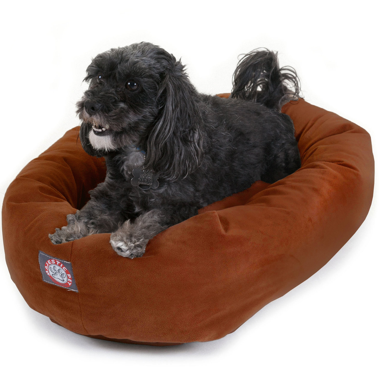 Pet Bed, Rust, Medium (18" W x 32" D x 8" H)