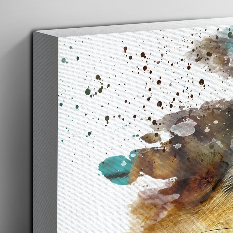 German Shepherd Alsatian Dog - Wall Art, 40cm H x 60cm W, Wrapped Canvas