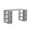 Simone Modern Desk with Built-in Bookcase – Stylish Workspace Desk with 6 Open Shelves-94592015-31865011