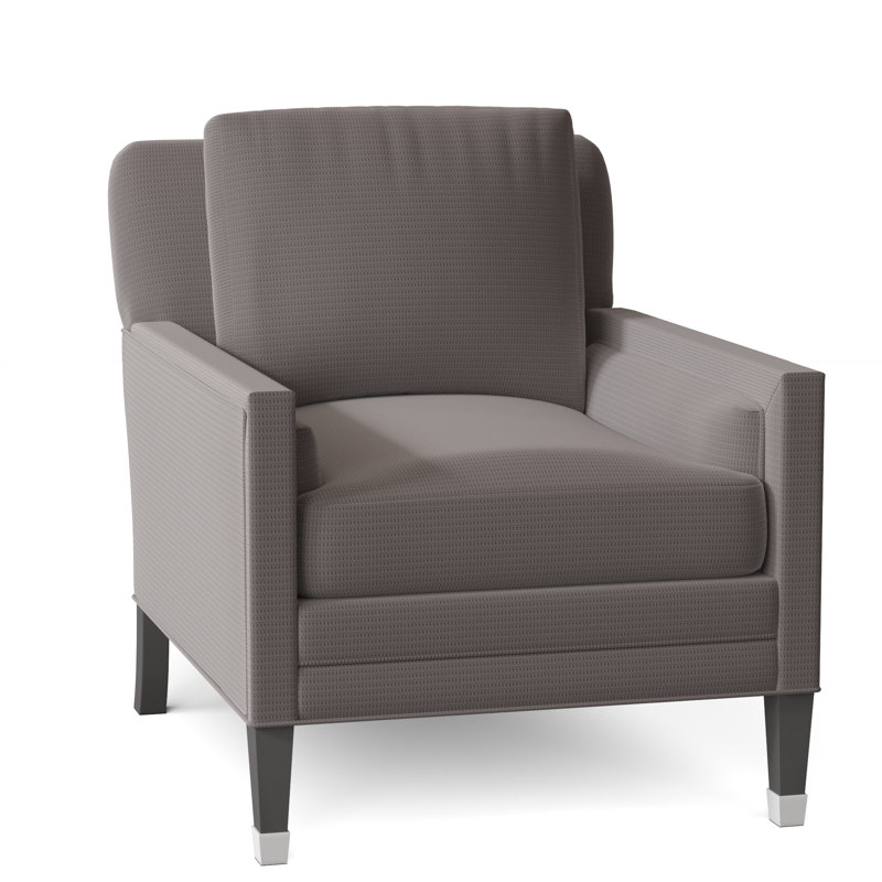 Fauteuil à coussin de 38 po Capucine, gris