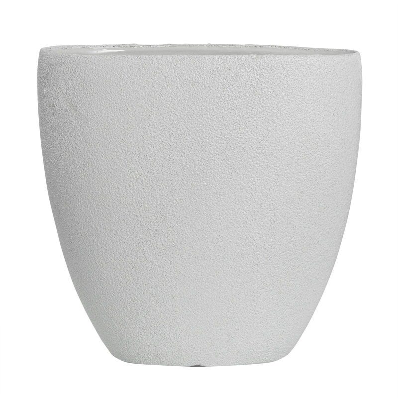 Mayolet Ceramic / Porcelain Table Vase, White, 15.65" H x 15" W x 6.75" D