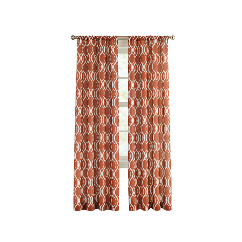 Cloyed Semi Sheer Curtain Single Panel, Aqua, 50" W x 84" L