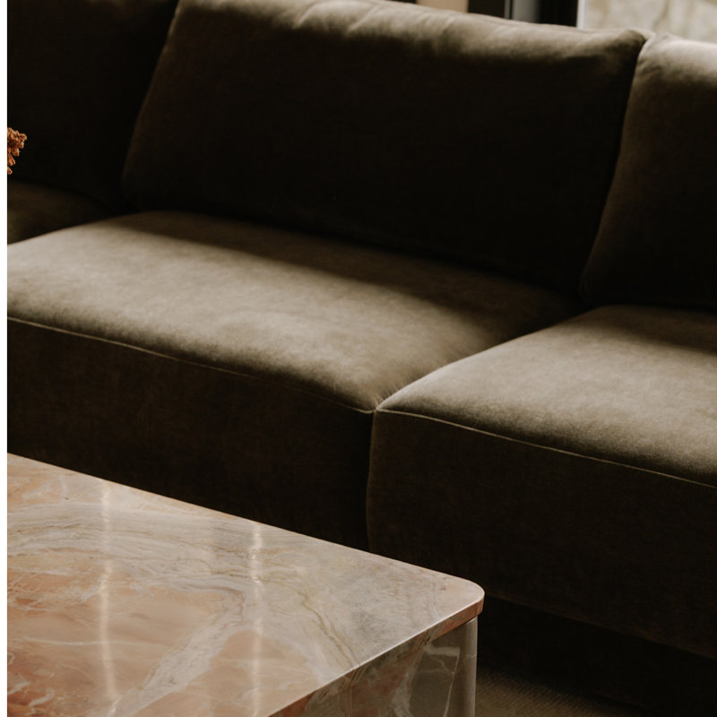Bryn Upholstered Sectional, Moss Olive Green Performance Chenille, Left Hand Facing