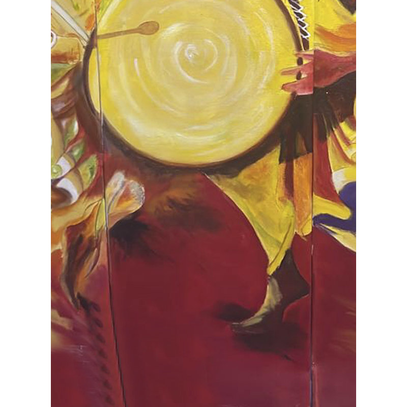 Rythme de Dhol | Acrylique sur toile | Peinture de Ravi Upadhyay