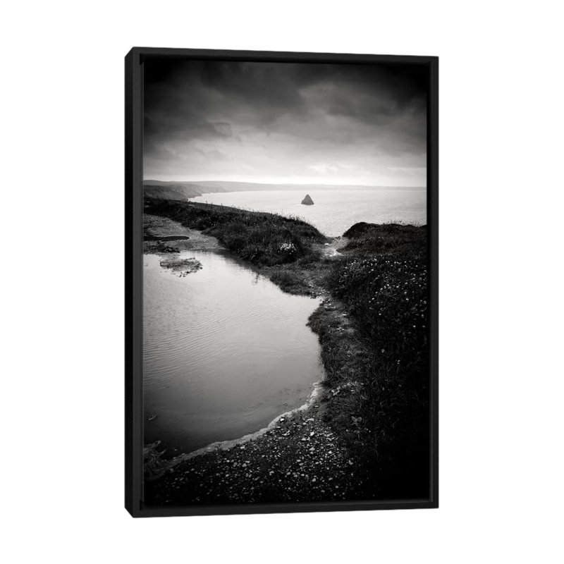Puddle & Pond, reproduction de photo sur toile tendue, H 26 po x l 18 po x P 1,5 po, Toile avec cadre noir, Pas de tapis