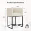 Ensemble de 4 tabourets de bar 24 po à hauteur de comptoir - 4 chaises rembourrées en laine d'agneau avec structure en métal, dossier et accoudoirs pour îlot de cuisine, bar et salle à manger-747156899