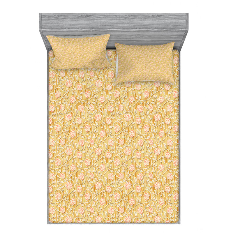 Microfiber Floral Sheet Set