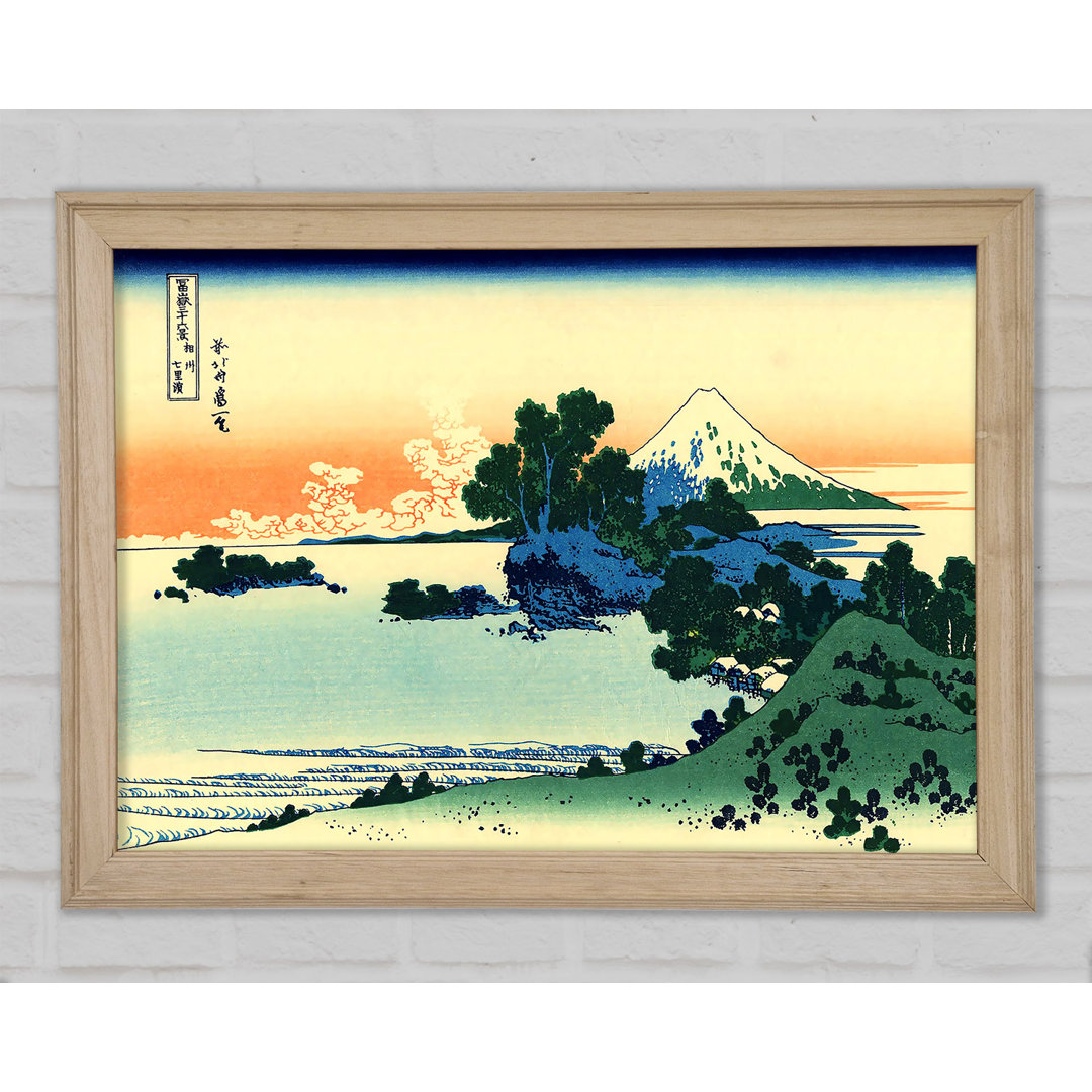 Hokusai Shichiri Strand in der Provinz Sagami - Einzelner Bilderrahmen Kunstdrucke