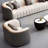 Grey Artificial Leather Modern Style Sofa Reception Set Waiting Room (5-Piece)