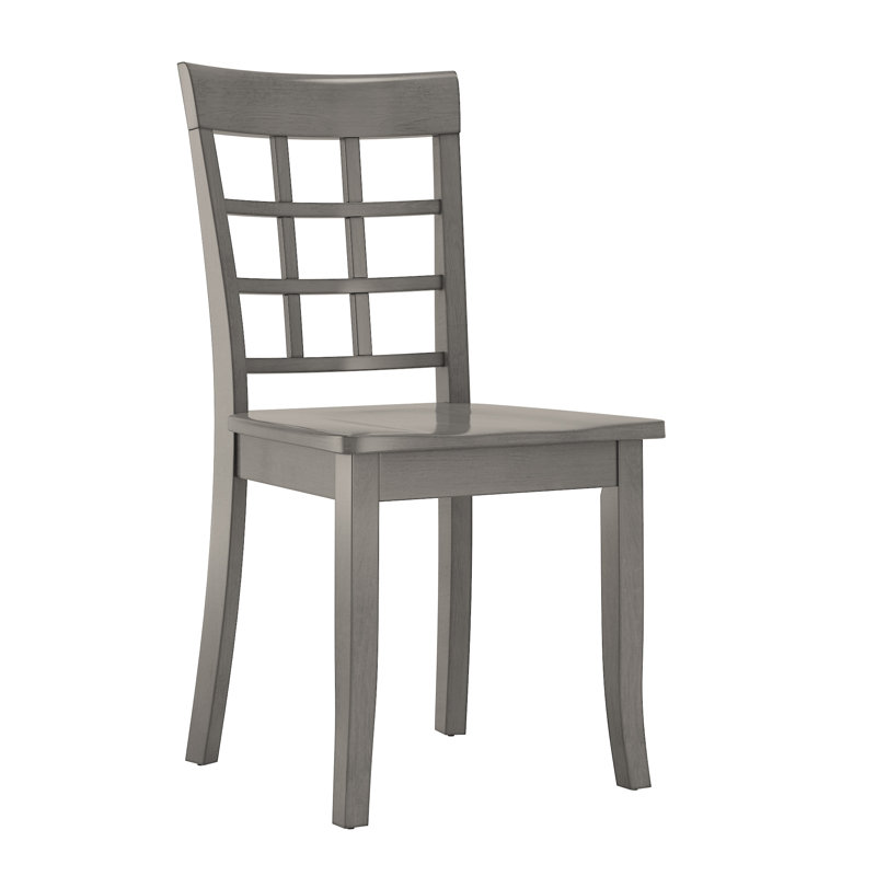 Alexa-Mae 6-Person Solid Wood Four-Leg Dining Set, Antique Gray