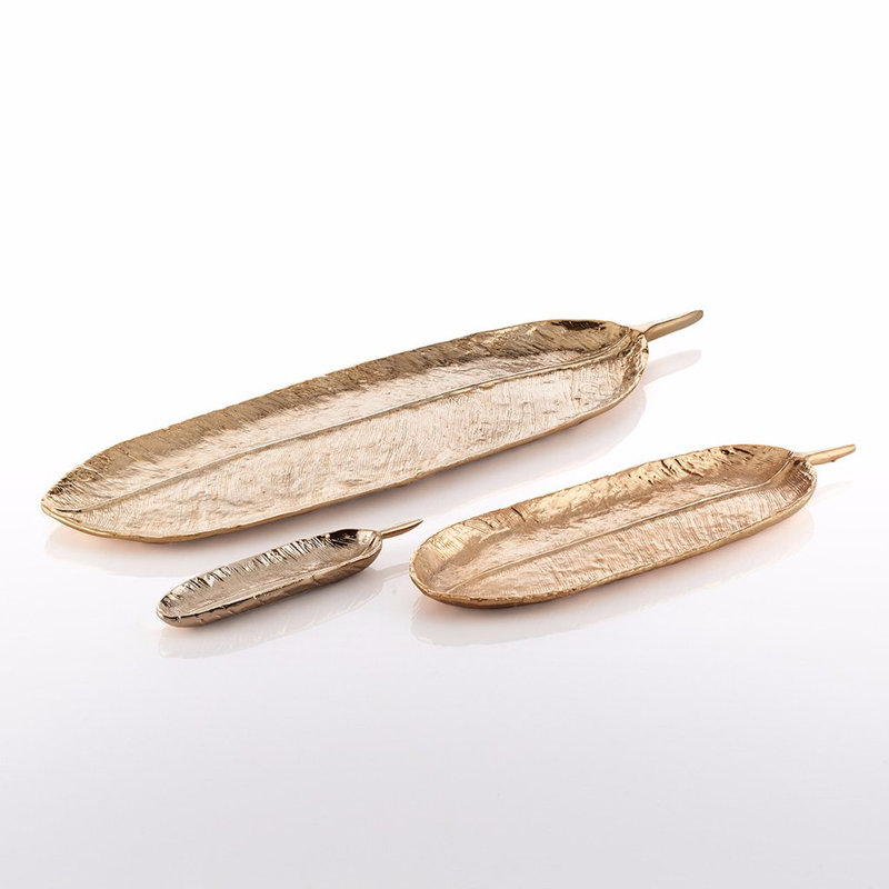 Feather Vanity Tray, 1" H x 24" W x 7.25" D