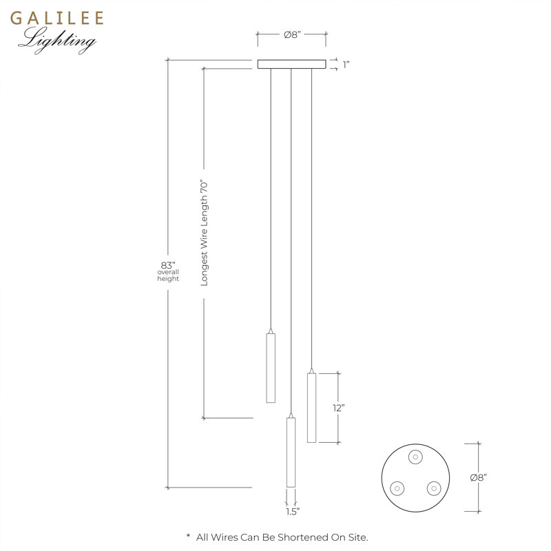 Rainfall 3 - Light LED Pendant, Satin Nickel, White/Gray