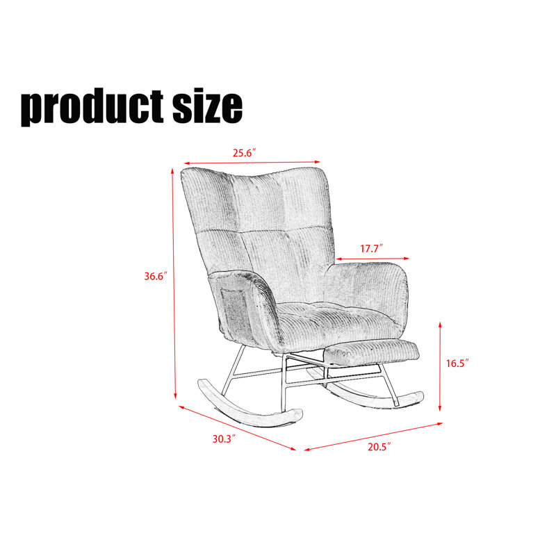 Chaise berçante moderne pour chambre de bébé, Beige