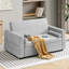 2 Seater Linen Sofa Bed-205830717