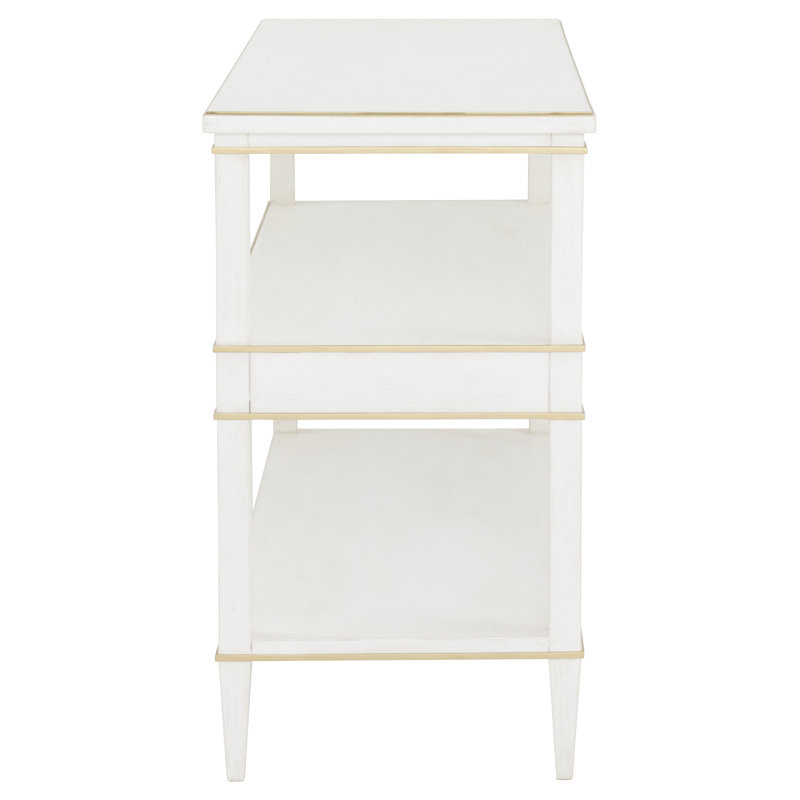 Camille Console Table, Linen/Antique Gold