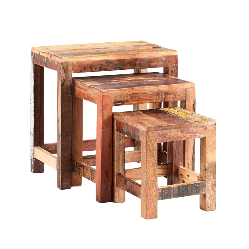 Zaanstad Solid Wood Nesting Tables