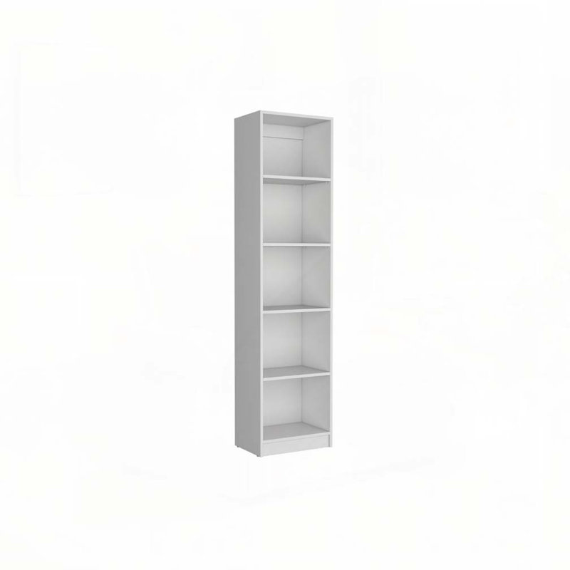 Bibliothèque blanche à 5 tablettes, Blanc, (5 tablettes) H 72 po x l 11,7 po x P 17,7 po