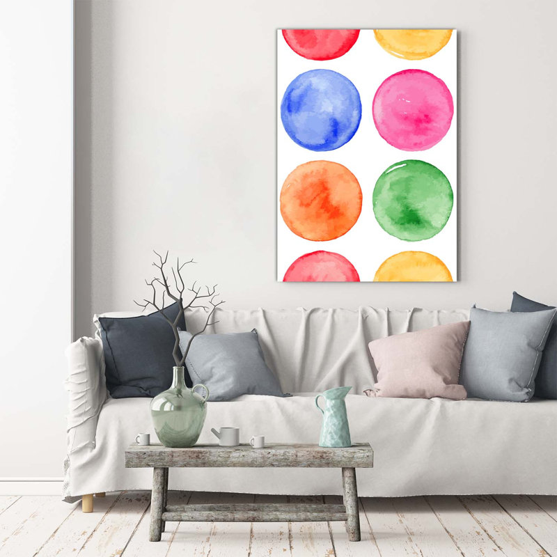Colorful Circles - Wrapped Canvas Print