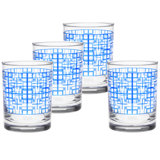 Frank Lloyd Wright Millard Block 14-Ounce DOF Double Old Fashioned Glass Set of 4