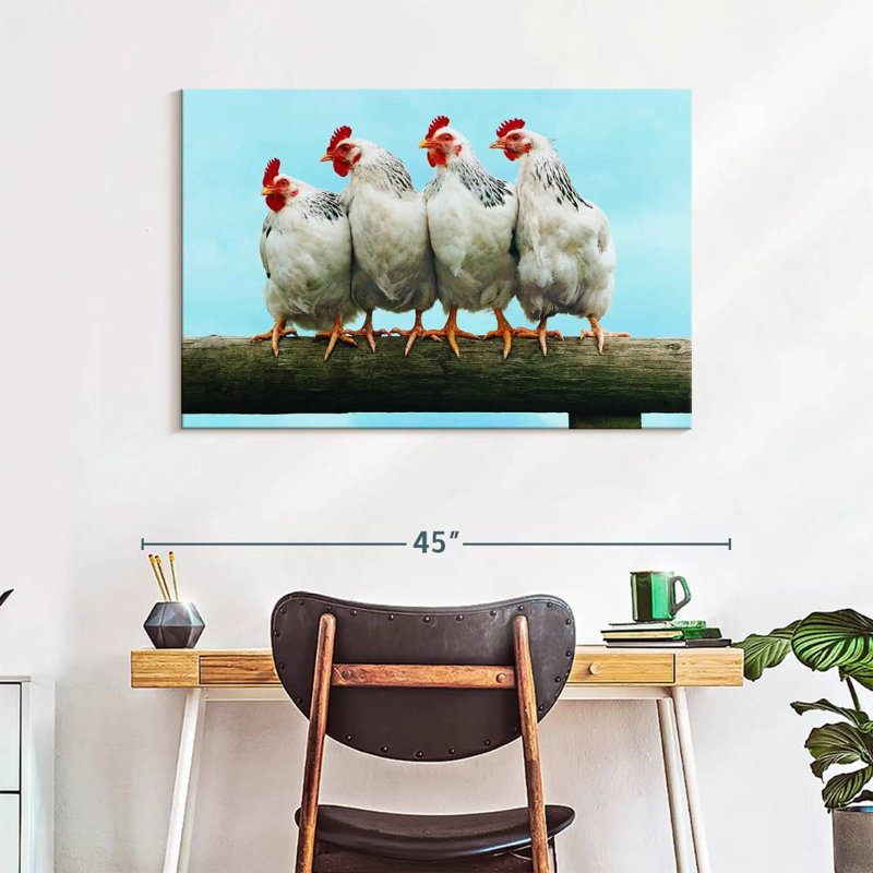 Brampt Chicken Friends, 26" H x 39" W