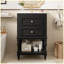 Meuble-lavabo rétro 20 po avec lavabo en céramique, armoire de rangement avec tablette ouverte et 2 tiroirs-129770147