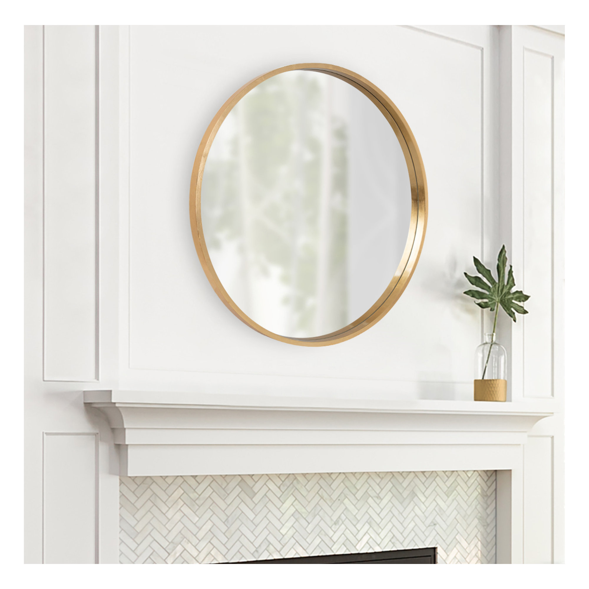 Arranjeet Mirror, Gold, 21.6" x 21.6"