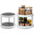 2 Pack, 2 Tier Turntable Lazy Susan Spice Organizer - Rotating Seasoning Rack Spinner For Pantry Cabinet Kitchen Countertop, Table Top Organizing - Multiuse Two Tier Rotating Organization Rack