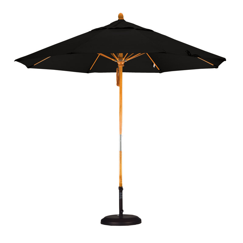 Parasol 9" Market, Noir - Pacifica, Marenti Wood