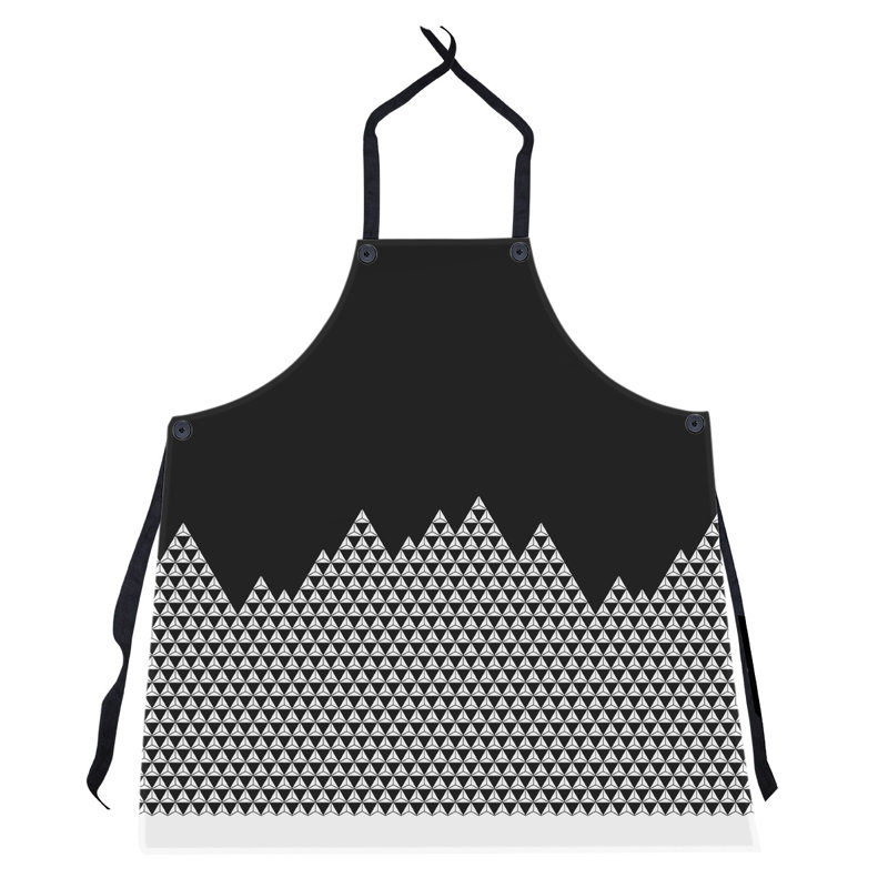 Tablier de motif mountain, Noir