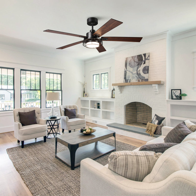 52" Double-Sided Blade 6-Speed Reversible Ceiling Fan with Dimmable 3CCT LED Lights and Remote Control