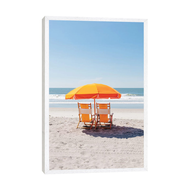 Folly Beach II by Bethany Young - Print on Canvas, 101.6cm H x 66.04cm W x 3.81cm D, White Framed