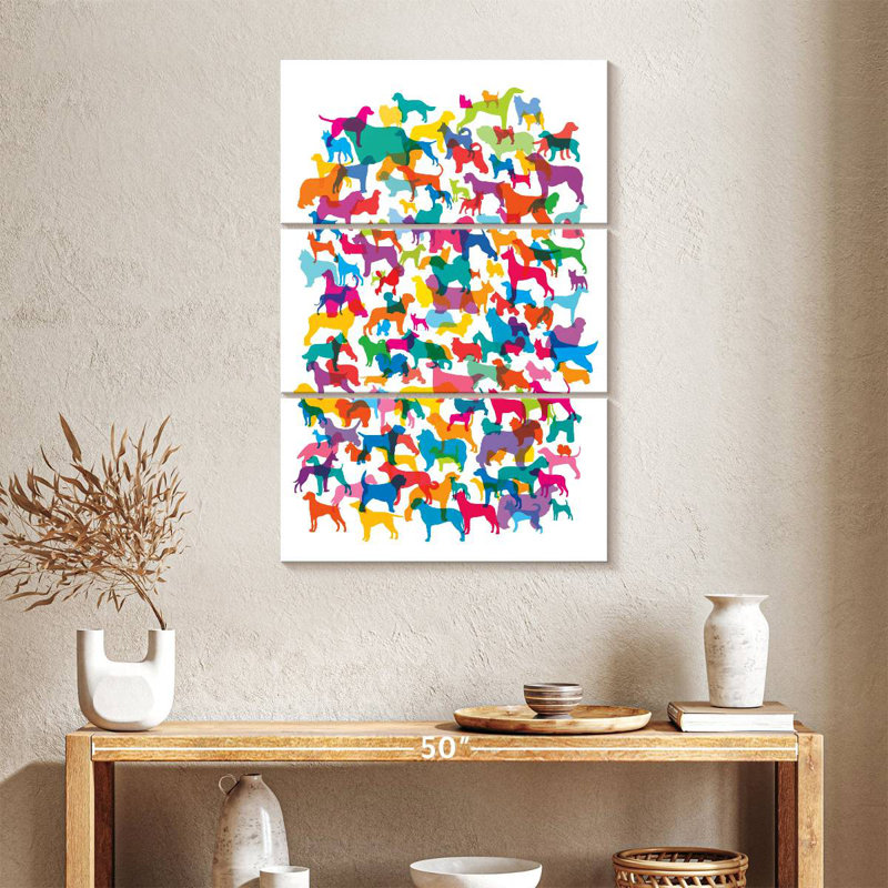 Brampt Dogs I, 38" H x 24" W