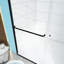 60" x 70" H Matte Black Frame Double Sliding Shower Door