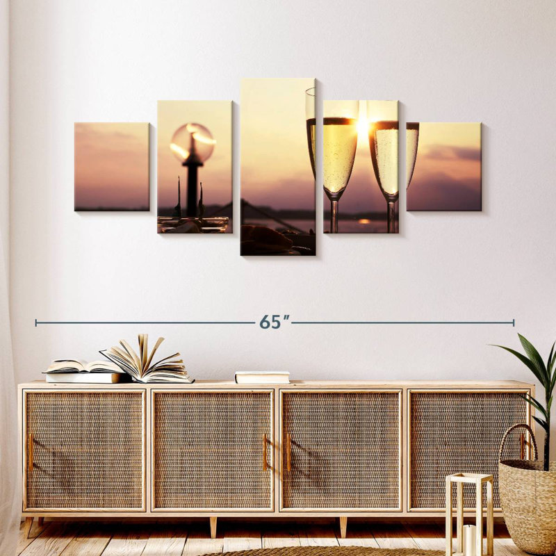 Champagne Sunset, 24" H x 55" W