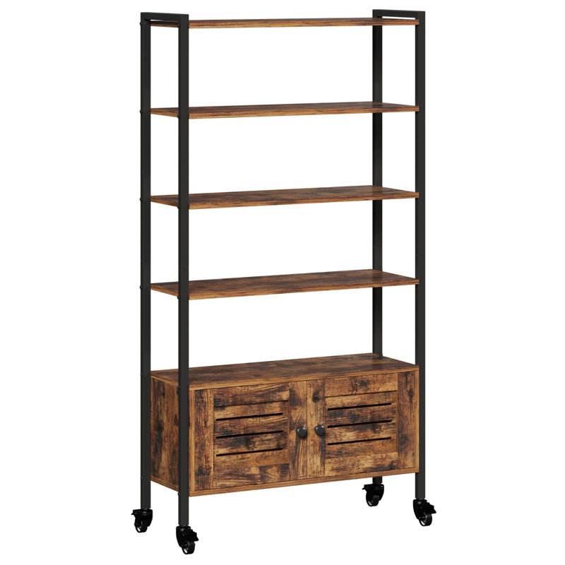 144cm H x 70cm W Metal Standard Bookcase, Brown