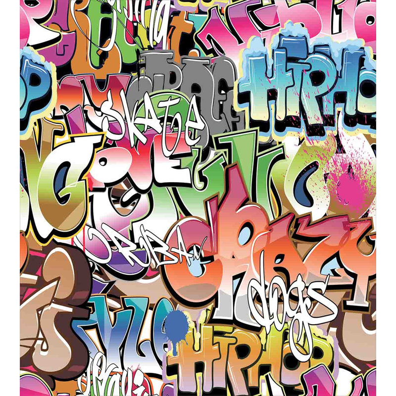Ensemble de housse pour couette, Simple, Graffiti urbain