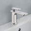 Robinet de salle de bain monocorps à poignée simple en nickel brossé-69736707