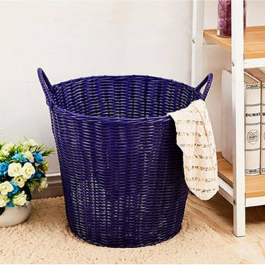 Umber Rea Knitting Storage Basket Toy Debris Bucket Laundry Wicker Laundry  Basket with Handles