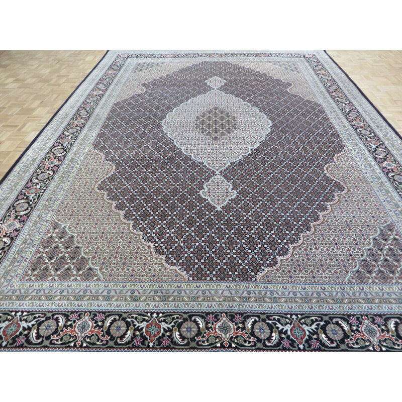 Tapis tissé à la main 10 po x 13 pi 10 po Mahj Tabrez