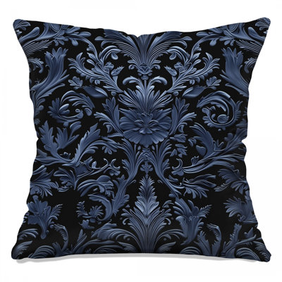Ornate Floral Damask Double Sided Throw Pillows