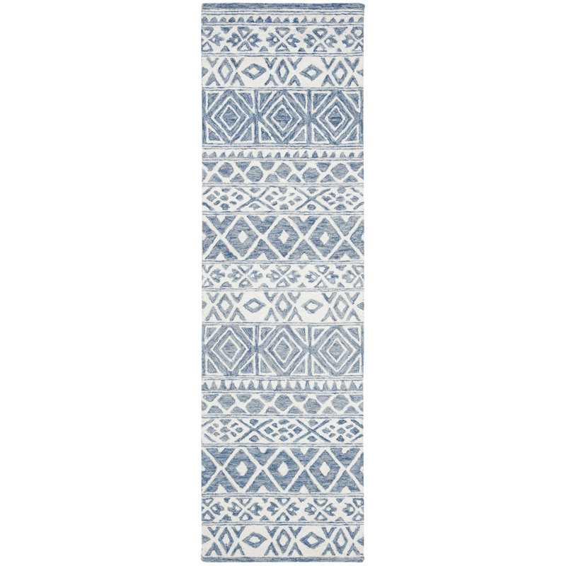 Theresa Lauren Ralph Lauren Hand Tufted Wool Pile Ikat Rug, Runner 2'3" x 8'