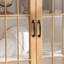 Vitrines en bois massif beige et Burlywood