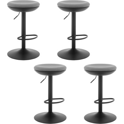 Parshall Swivel Upholstered Adjustable Height Counter Stool with Metal Frame