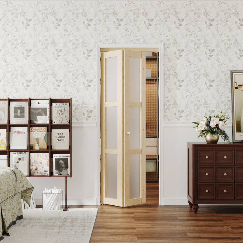 Porte pliante en bois manufacturé 3-Lite, 36 po x 80 po