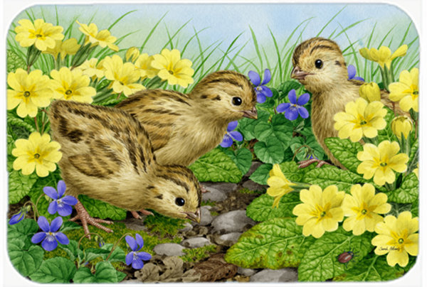 Caroline's Treasures Pheasant Chicks Glass Cutting Board