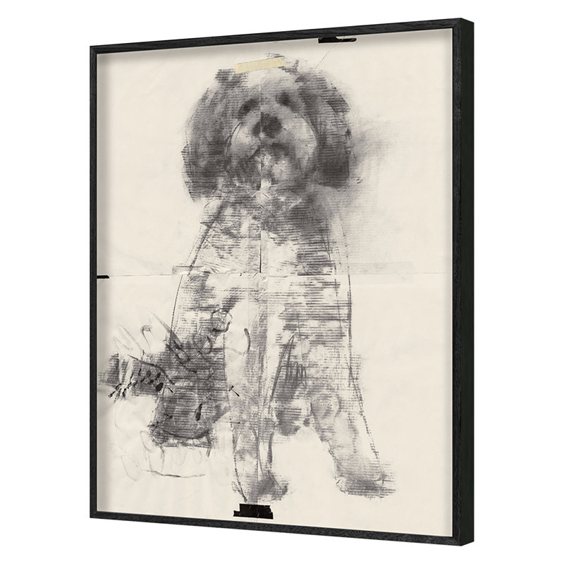Man's Best 9 Print by Ngo, PC, Gray Framed, 48" H x 37" W